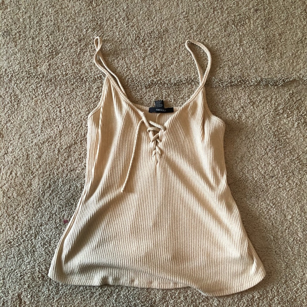 COPY - ✨flash sale✨ cute tan forever 21 tank top